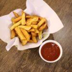 fries on white ceramic plate