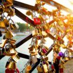 Locks of love on bridge in Paris