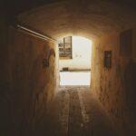 Small dark tunnel.
