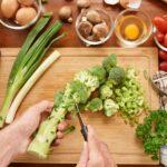Preparing green vegetables