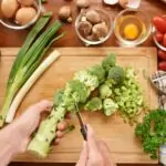 Preparing green vegetables