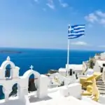 Lovely view of the Greek flag