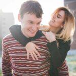 young couple lovers authentic