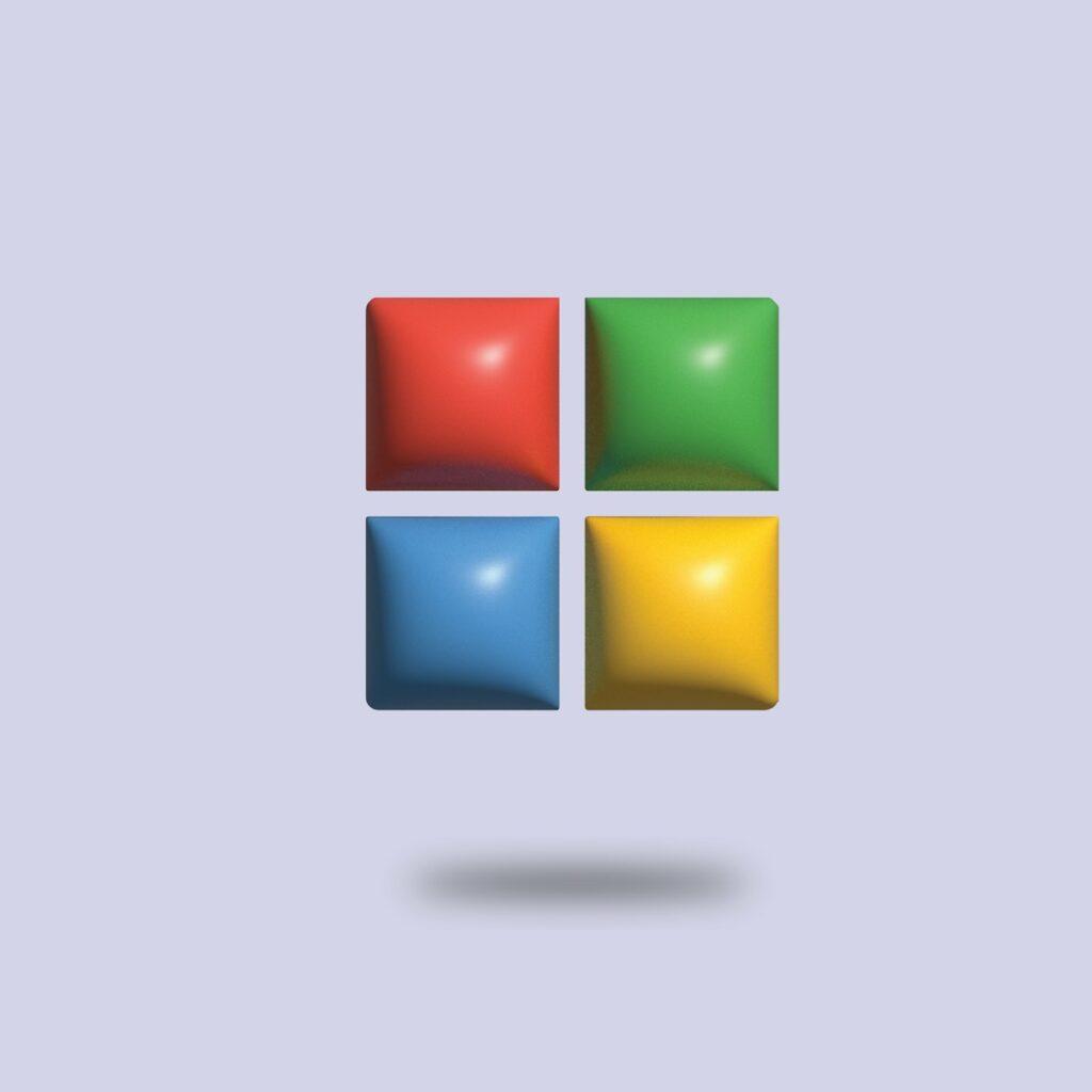 a square icon with four different colored squares