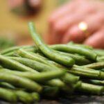 sliced green vegetables