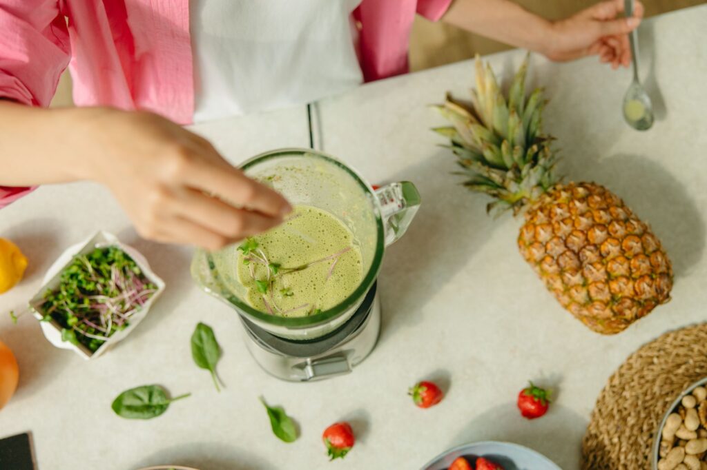 Photos gratuites de alimentation saine, ananas, angle élevé